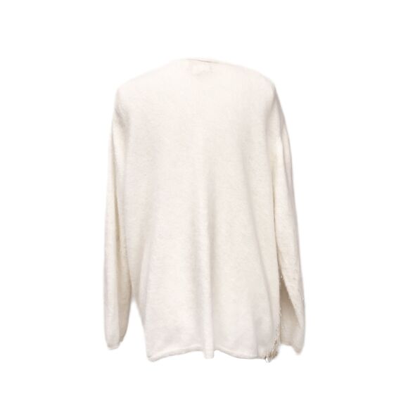 90’s VIE by Victoria Royal Angora Beading Embellished Off-White Cardigan - Picture 3 of 4